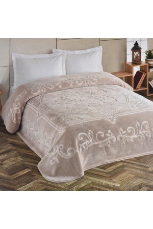 Double Blanket Solid Color Cappucino 5516-71308328 - Kristal