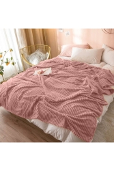 Double Corded Soft Textured Blanket 210 x 230 cm MFB1011 - Mulberry
