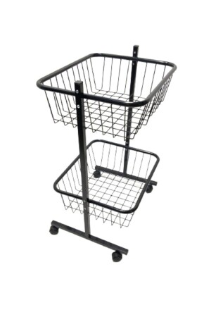 Double Decker Wheeled Pool Basket, 60x50 Cm, Display Product Basket, Campaign Basket ÇKHS01 - GRİDEKOR