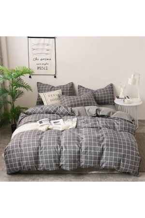 Double Double Sided Duvet Cover Set Smoked Square - Atelier Home