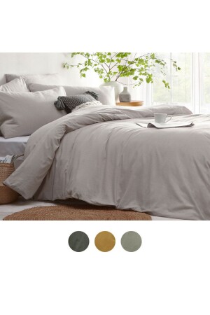 Double Duvet Cover Set 200x220cm Button Detail Newqueengrey TYC00671345508 - Sheri Home
