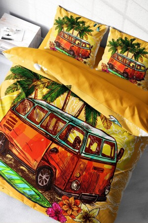 Double Duvet Cover Set Closely Woven Cotton Satin 3D Special Design Caravan (without sheets) PERLASERA31350 - PerlaSera