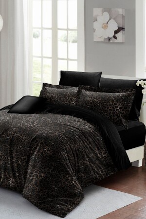 Double Duvet Cover Set Closely Woven Cotton Satin 3d Special Design Leopard Print MONOHOME24383 - Monohome