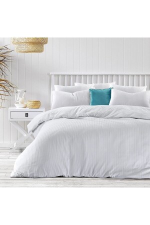 Double Duvet Cover Set Cotton Satin Striped 100% Cotton 200*220 YT1206 - Mulberry