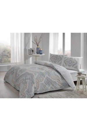 Double Duvet Cover Set Elanor Brown Without Elastic 200 Cm X 220 Cm TC53T60264158 - Taç