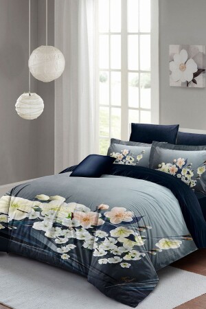 Double Duvet Cover Set Floral Orchid 3d Cotton Satin monohome1986A - Monohome