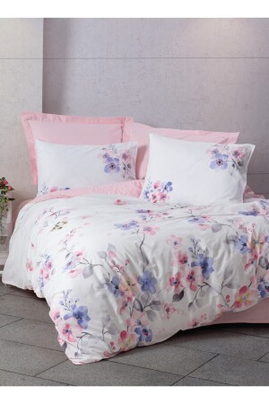 Double Duvet Cover Set Jayda Pink 1761p - Cotton Box