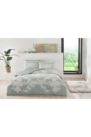 Double Duvet Cover Set Mabel Mint Without Elastic 200 Cm X 220 Cm EVT0496 - Taç
