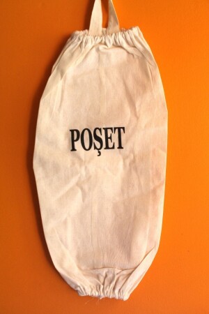 Double Elastic Natural Linen Printed Bag Holder - Emtory Home
