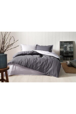 Double (Elastic Sheets) Duvet Cover Set Anthracite Gray antgriftd - Özdilek