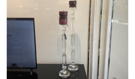 Double Glass Candlestick - 20265 - Cadde Yıldız