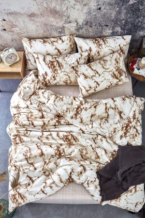 Double Gold Ranforce Duvet Cover Set 1049 - BONJARDİNHOME