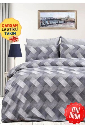 Double Gray Duvet Cover Set Zigzag Yenidesen02102714534529 CA25482023 - Sheri Home