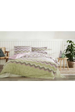 DOUBLE GREEN UNDULATIS DUVET COVER SET 8697353593147 - Özdilek