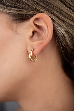 Double Hoop Gold Earrings - Altınaşkı