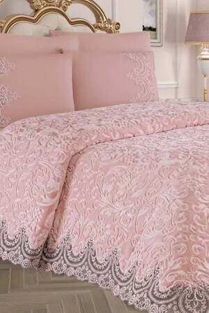 Double Lace Laced Blanket Set - Merissa Pudra - Belenay