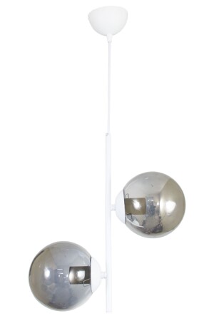 Double Modern White Smoked Glass Chandelier LMBDR35863 - Lambadar