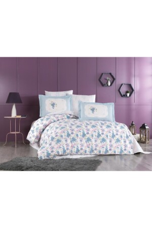 Double Poplin Duvet Cover Set Perla Pink 8698499163454 - Hobby
