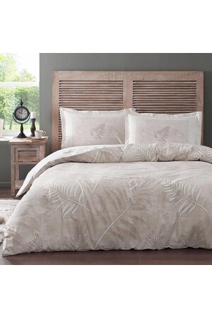 Double Ranforce Duvet Cover Set Brown 01396 - Özdilek