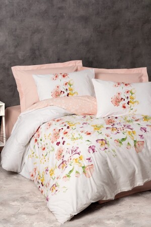 Double Ranforce Duvet Cover Set Emma Salmon 8680108030387 - Cotton Box