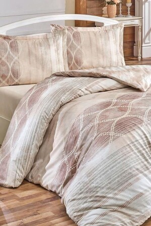 Double Ranforce Sonia Cream Duvet Cover Set 438714 - Özdilek