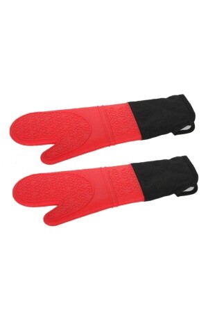 Double Red Silicone Kitchen Gloves - Fireproof Gloves 41. 5cm SFE-K2 - Epinox