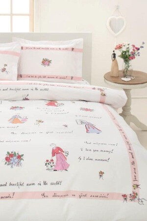 Double Rnf Piera Mother S Day Powder Duvet Cover Set 8697353396021 - Özdilek