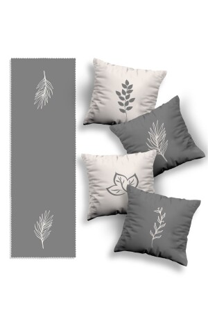 Double Side Printed Special Design Decorative 4-Piece Throw Pillow Cover and Runner (KOM238-R338) - Skhome
