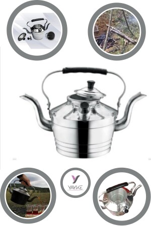 Double Sided Aluminum Teapot No 22 Teapot with Strainer DİRİLİŞ-17-1453 - Yayke