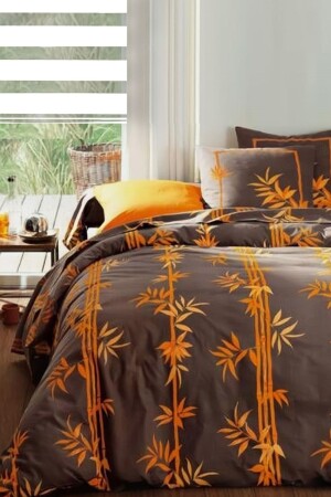 Double-Sided Double Duvet Cover Set with Fitted Sheets, Smoked - Gray AWCT-0280 - Always