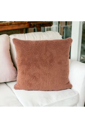 Double Sided Lamb Plush Teddy Puffy Polar Decorative Gift Throw Pillow Case (Puffy-06) - Skhome