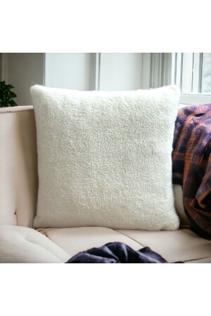 Double Sided Lamb Plush Teddy Puffy Polar Decorative Throw Pillow Cover(PUFFY-01) - Skhome