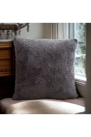 Double Sided Lamb Plush Teddy Puffy Polar Decorative Throw Pillow Cover(PUFFY-02) - Skhome