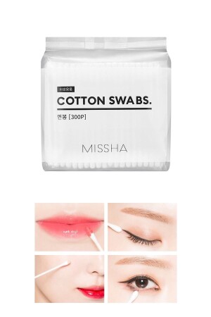 Double Sided Makeup Cotton Swabs (300Pcs) - Missha
