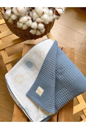 Double Sided Muslin Baby Blanket Multi-Purpose Muslin Blanket Muslin Baby Blanket 100x100 - Milna Baby&Kids