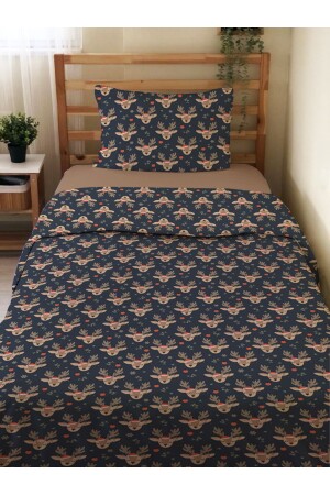 Double-Sided New Year's Special Patterned 2-Piece Set Printed Single Duvet Cover Set Without Sheets 15716 - Evmila