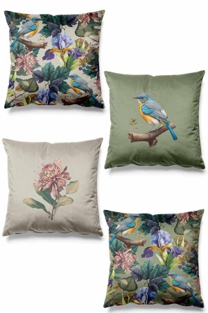 Double Sided Printed Equator Patterned 4-Piece Suede Throw Pillow Case - Pilloveland