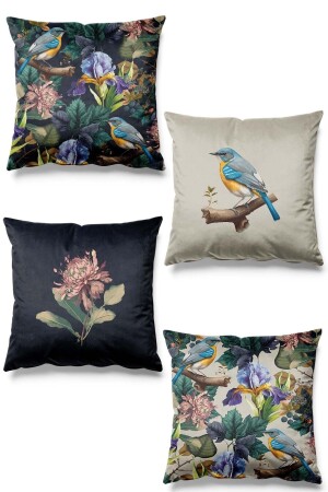 Double Sided Printed Equator Patterned 4-Piece Suede Throw Pillow Case - Pilloveland