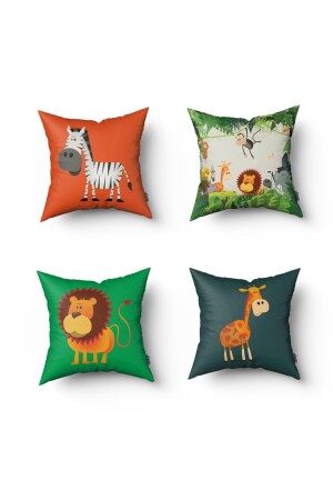 Double Sided Safari Digital Printing 4-Piece Throw Pillow Cover ibrkk1002 - instababyrooms