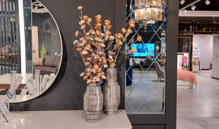 Double Vase with Flowers - 20424 - Cadde Yıldız