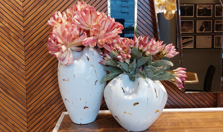 Double Vase with Flowers - 20425 - Cadde Yıldız