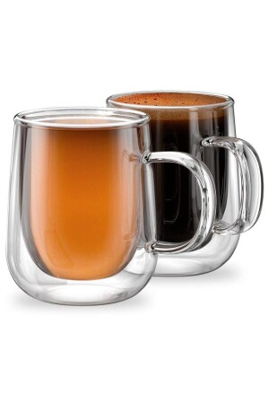 Double Wall 225 ml Glass Mug 12467 (2 PCS) ZÜC12789 - Perotti