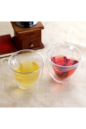 Double Wall 250 ml Glass Mug 12466 (2 PCS) ZÜC12788 - Perotti