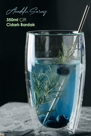 Double Walled 350ml Glass Cup Double Walled Glass Double Wall Glass Latte Cup - Anadolu Saray Çarşısı