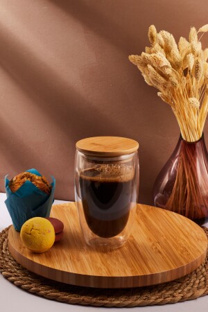 Double Walled Bamboo Glass with Lid 450 ml 12463 ATILGAN. 0126 - Perotti