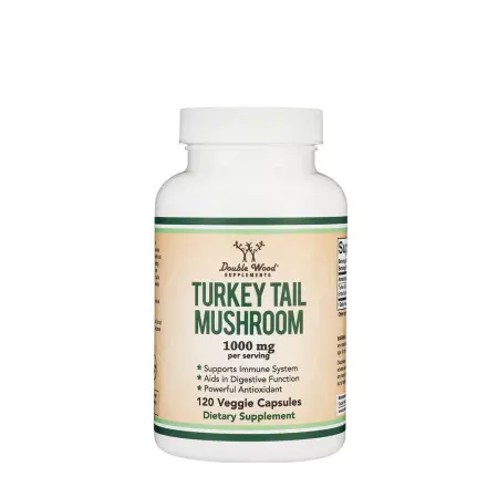 Double Wood Supplements Turkey Tail Mushroom (120 Capsules) - Double Wood Supplements