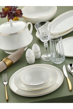 Dowry Bolivia Gold 60-teiliges Tafelservice für 12 Personen RL01-110 - Royal London