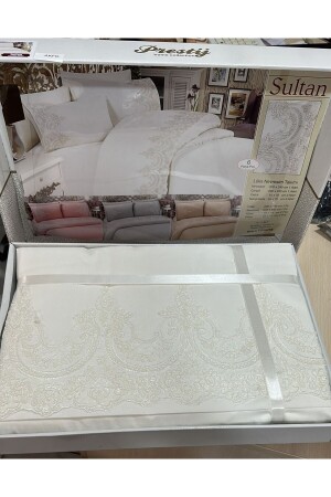 Dowry French Lace Duvet Cover Set 6 Pieces Cream Color TYC7BYGYJN169151175928365 - COCOTARZ
