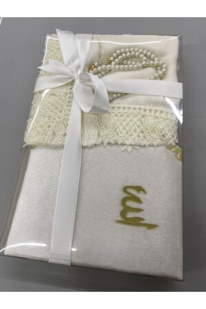 Dowry - Gift - Bridal Bundle Set - Needle Embroidered Prayer Cloth - Yasin - Prayer Beads - Ayhanhome