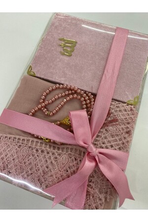 Dowry - Gift - Bridal Bundle Set - Needle Embroidered Prayer Cloth - Yasin - Prayer Beads - Ayhanhome